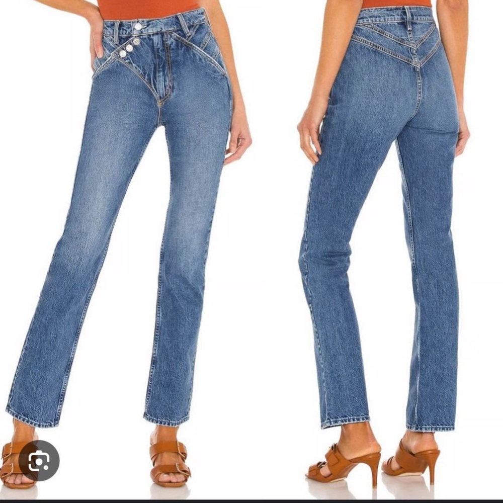 Mother Jeans The Right Away Rider Jeans Not That High